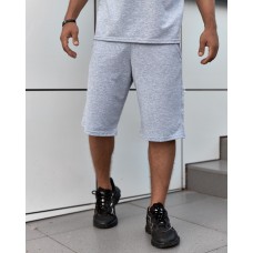 Модные трикотажные шорты мужские летние повседневные свободные  серого цвета / Шорты спортивные мужские трикотажные