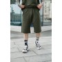 Стильні трикотажні шорти для чоловіків літні повсякденні вільні  кольору хакі / Шорти спортивні чоловічі трикотажні