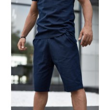 Стильные трикотажные шорты для мужчин легкие повседневные свободные  синие / Шорты спортивные мужские трикотажные