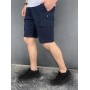 Зручні трикотажні шорти для чоловіків літні на кожен день  оверсайз  синього кольору / Шорти спортивні чоловічі трикотажні