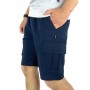 Зручні трикотажні шорти для чоловіків літні на кожен день  оверсайз  синього кольору / Шорти спортивні чоловічі трикотажні
