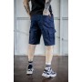 Стильные трикотажные шорты мужские легкие на каждый день  оверсайз  синие / Шорты спортивные мужские трикотажные