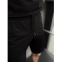 Стильные трикотажные шорты для мужчин легкие на каждый день свободные  черные / Шорты спортивные мужские трикотажные