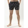Зручні шорти для купання для чоловіків чорні з малюнком / Шорти пляжні чоловічі для плавання