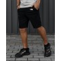 Стильные трикотажные шорты для мужчин легкие повседневные  оверсайз  черные / Шорты спортивные мужские трикотажные