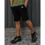 Стильные трикотажные шорты для мужчин легкие повседневные  оверсайз  черные / Шорты спортивные мужские трикотажные