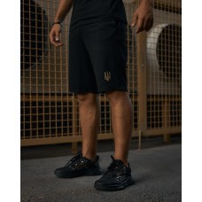 Модные трикотажные шорты мужские легкие повседневные  оверсайз  черные / Шорты спортивные мужские трикотажные