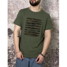 Легкая мужская футболка  удобная хаки | Стильные футболки мужские брендовые