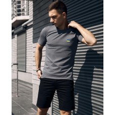 Летняя мужская футболка  удобная серая | Качественные футболки мужские брендовые