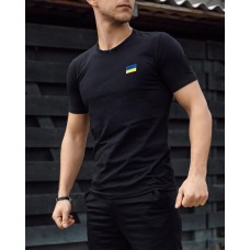 Легкая мужская футболка на каждый день черная | Стильные футболки мужские брендовые