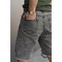 Модні джинсові шорти для чоловіків літні на кажен день вільні сірого кольору / Шорти джинсові чоловічі рвані