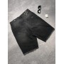 Зручні джинсові шорти для чоловіків легкі на кажен день вільні чорні / Шорти джинсові чоловічі рвані
