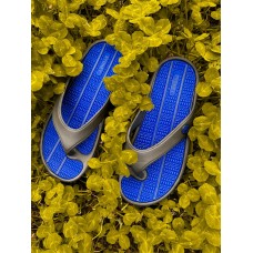Літні шльопки в'єтнамки чоловічі спортивні матеріал гума синього кольору