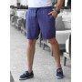Зручні трикотажні шорти чоловічі легкі повсякденні  оверсайз  синього кольору / Шорти спортивні чоловічі льон