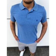 Модна футболка чоловіча поло літня повсякденна блакитна | Футболки поло чоловічі брендові