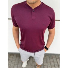 Модная  polo футболка мужская легкая на каждый день бордовая /  Футболки поло мужские брендовые