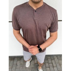 Стильна  polo футболка чоловіча літня повсякденна коричнева | Футболки поло чоловічі брендові