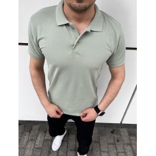 Модная  polo футболка мужская легкая на каждый день цвет Оливковый /  Футболки поло мужские брендовые
