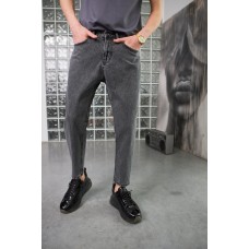 Удобные джинсы момы мужские широкие на каждый день весна осень серого цвета | Джинсовые mom штаны мужские