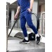 Стильные трикотажные спортивные мужские штаны удобные весна осень лето синие | Спортивные трикотажные брюки мужские