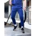 Стильные трикотажные спортивные мужские штаны удобные весна осень лето синие | Спортивные трикотажные брюки мужские