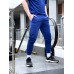 Стильные трикотажные спортивные мужские штаны удобные весна осень лето синие | Спортивные трикотажные брюки мужские