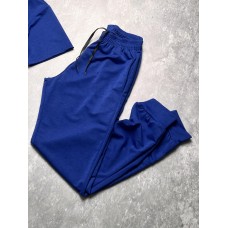 Модні трикотажні спортивні чоловічі штани зручні на кожен день синього кольору | Спортивні трикотажні брюки чоловічі