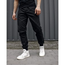 Модні спортивні чоловічі штани карго зручні повсякденні демісезонні чорні | Спортивні брюки карго для чоловіків