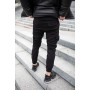 Круті котонові спортивні чоловічі штани зручні повсякденні весна осінь літо чорні | Спортивні брюки чоловічі
