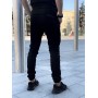 Круті котонові спортивні чоловічі штани зручні повсякденні весна осінь літо чорні | Спортивні брюки чоловічі