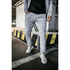 Стильні трикотажні спортивні чоловічі штани легкі на кожен день сірого кольору | Спортивні трикотажні брюки чоловічі