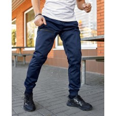 Крутые коттоновые спортивные мужские штаны удобные на каждый день весна осень лето синие | Спортивные брюки мужские