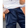 Круті котонові спортивні чоловічі штани легкі повсякденні весна осінь літо синього кольору | Спортивні брюки чоловічі