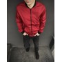 Куртка бомбер вітровка чоловіча зручна без капюшона червона демісезонна / Легка чоловіча куртка осіння