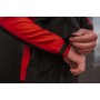 Куртка вітровка чоловіча зручна водоневпроникна без капюшона чорна з червоним весна осінь