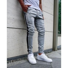 Стильні трикотажні спортивні чоловічі штани зручні на кожен день сірого кольору | Спортивні трикотажні брюки чоловічі