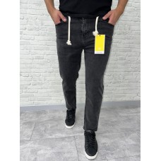 Качественные джинсы МОМ мужские весна-осень темно-серые Турция | Модные серые мужские момы 