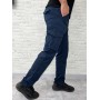 Джинси чоловічі джогери з накладними кишенями синього кольору Туреччина | Сині коттонові штани джоггери