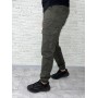 Чоловічі джинси-джогери карго весна-осінь хакі Туреччина | Котонові штани з боковими кишенями хакі