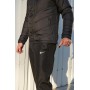 Тепла куртка чоловіча з капюшоном весняна осіння стьобана чорна | Демісезонні чоловічі куртки