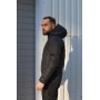 Удобная куртка мужская весенняя осенняя стеганая черная | Демисезонные мужские куртки с капюшоном