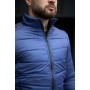 Удобная короткая куртка мужская весенняя осенняя стеганая синяя | Демисезонные мужские куртки