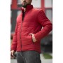 Теплая куртка мужская весенняя осенняя стеганая красная | Куртки мужские весна осень