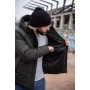 Удобная куртка мужская пуховик теплая зимняя стеганая с капюшоном хаки | Куртки мужские зима