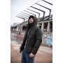 Удобная куртка мужская пуховик теплая зимняя стеганая с капюшоном хаки | Куртки мужские зима