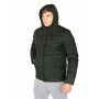 Комфортна куртка чоловіча пуховик тепла зима стьобана з капюшоном кольору хакі | Куртки чоловічі зима
