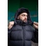 Комфортна куртка чоловіча пуховик тепла зимня стьобана з капюшоном сіра | Куртки чоловічі зима