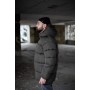 Комфортная куртка мужская пуховик теплая зимняя с капюшоном хаки | Куртки мужские зима