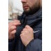 Удобная куртка мужская пуховик теплая зимняя стеганая с капюшоном синяя | Куртки мужские зима