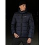 Комфортна куртка чоловіча пуховик тепла зимня стьобана з капюшоном синя / Куртки чоловічі зима